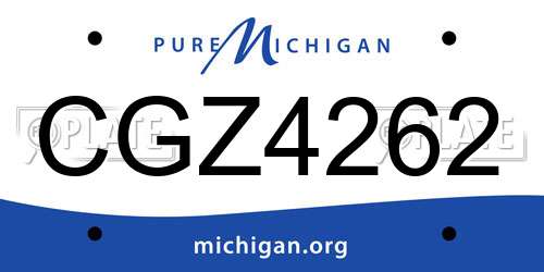 CGZ4262 Michigan License Plate