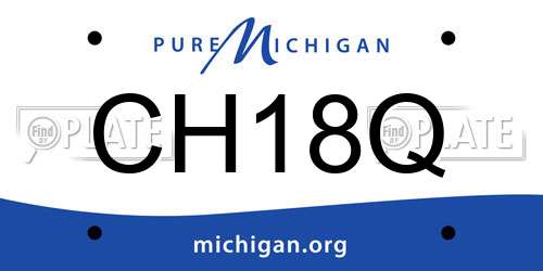 CH18Q Michigan License Plate