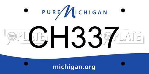 CH337 Michigan License Plate