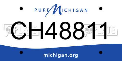 CH48811 Michigan License Plate