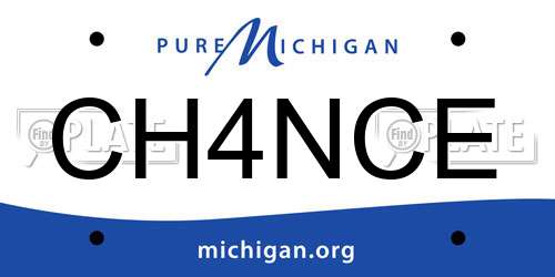 CH4NCE Michigan License Plate