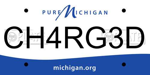 CH4RG3D Michigan License Plate