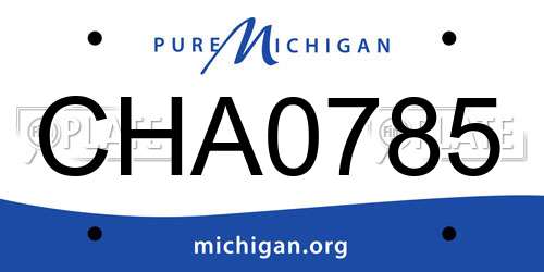 CHA0785 Michigan License Plate