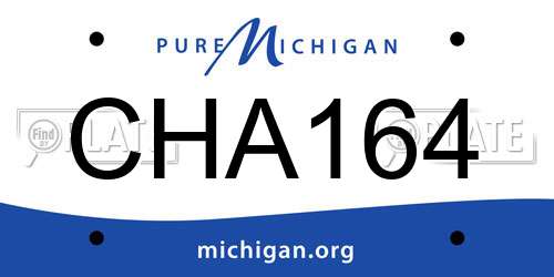 CHA164 Michigan License Plate