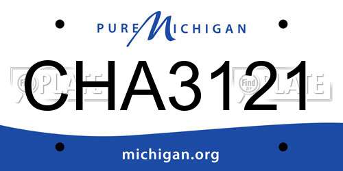 CHA3121 Michigan License Plate