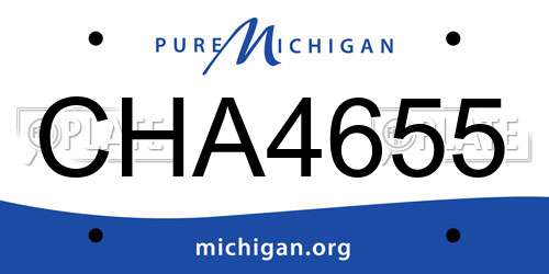 CHA4655 Michigan License Plate