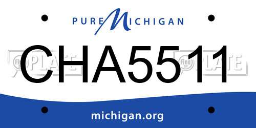 CHA5511 Michigan License Plate