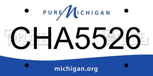 CHA5526 Michigan License Plate