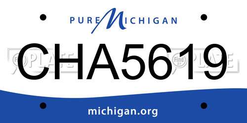 CHA5619 Michigan License Plate