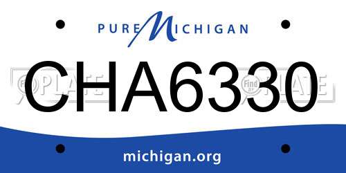CHA6330 Michigan License Plate