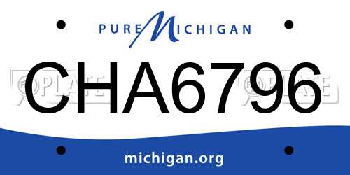CHA6796 Michigan License Plate