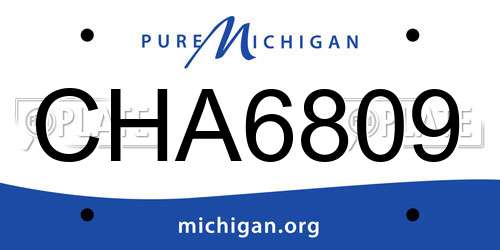 CHA6809 Michigan License Plate