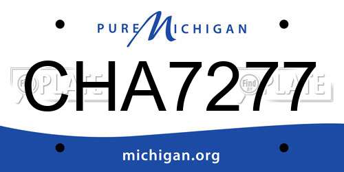 CHA7277 Michigan License Plate