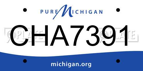 CHA7391 Michigan License Plate