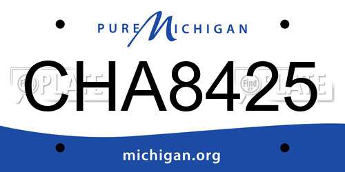 CHA8425 Michigan License Plate