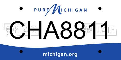 CHA8811 Michigan License Plate