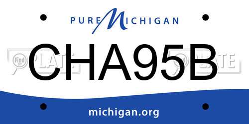 CHA95B Michigan License Plate