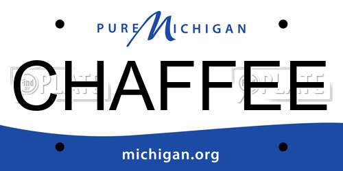 CHAFFEE Michigan License Plate