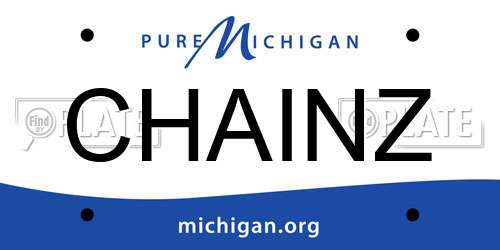 CHAINZ Michigan License Plate