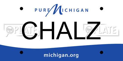CHALZ Michigan License Plate