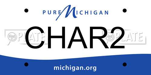 CHAR2 Michigan License Plate