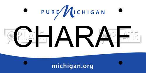 CHARAF Michigan License Plate