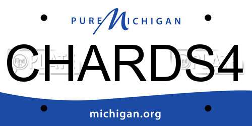 CHARDS4 Michigan License Plate