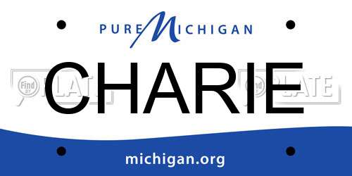 CHARIE Michigan License Plate