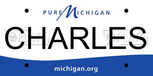 CHARLES Michigan License Plate