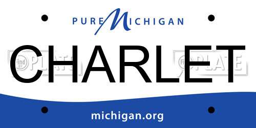 CHARLET Michigan License Plate