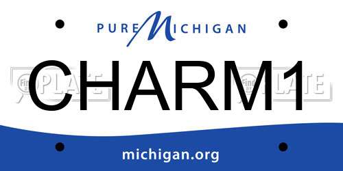 CHARM1 Michigan License Plate