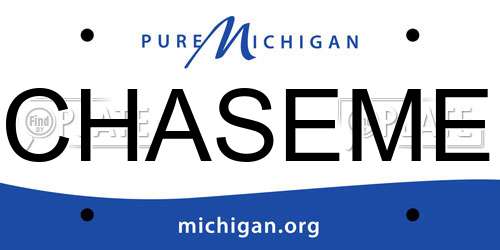 CHASEME Michigan License Plate
