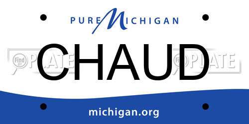 CHAUD Michigan License Plate