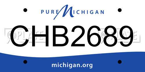 CHB2689 Michigan License Plate