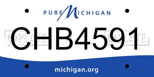 CHB4591 Michigan License Plate
