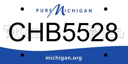CHB5528 Michigan License Plate