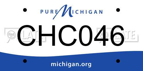CHC046 Michigan License Plate