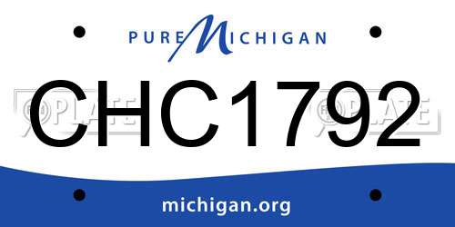 CHC1792 Michigan License Plate