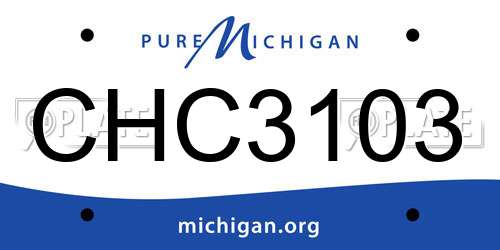CHC3103 Michigan License Plate