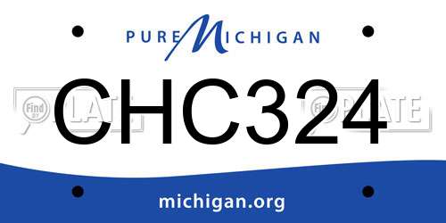 CHC324 Michigan License Plate
