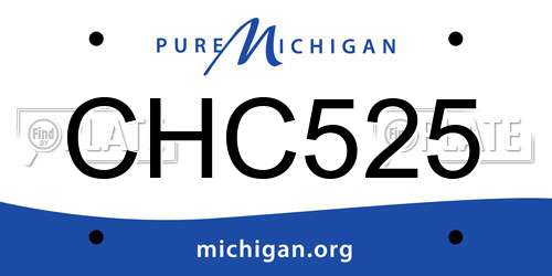 CHC525 Michigan License Plate