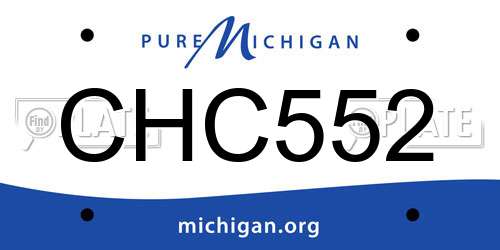 CHC552 Michigan License Plate