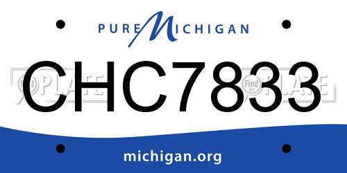 CHC7833 Michigan License Plate