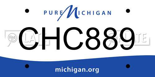 CHC889 Michigan License Plate