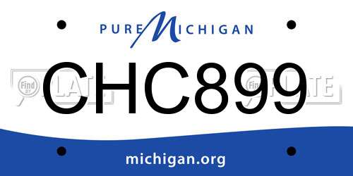 CHC899 Michigan License Plate