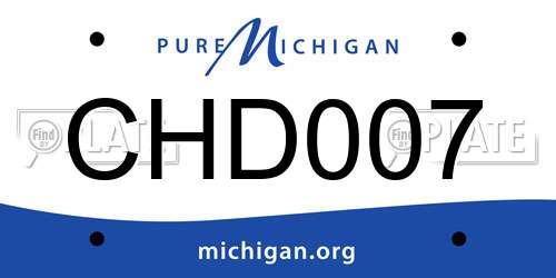 CHD007 Michigan License Plate