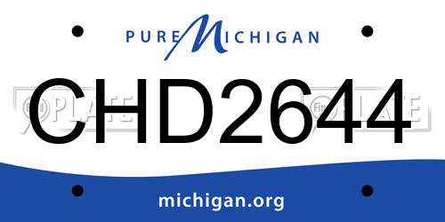 CHD2644 Michigan License Plate