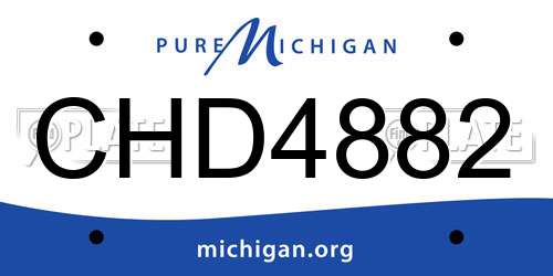 CHD4882 Michigan License Plate