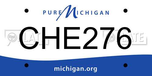 CHE276 Michigan License Plate