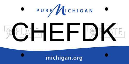 CHEFDK Michigan License Plate